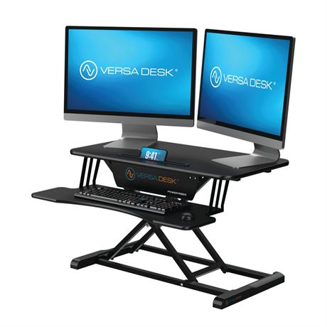 VERSADESK Power Riser 32" Electric Standing Desk Converter, Sit to Stand Up