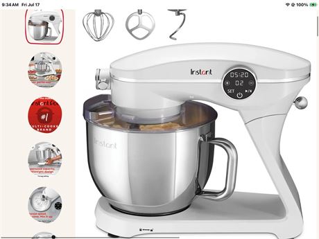 Instant Pot® 7.4QT Stand Mixer Pro Series, Pearl White