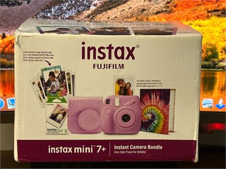 Fujifilm INSTAX Mini 7+ Bundle (10-Pack Film  Album  Camera Case  Stickers)