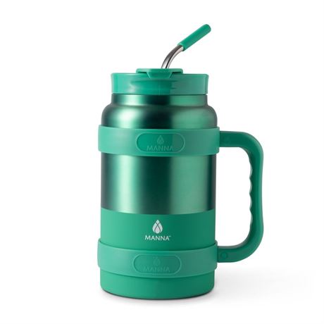 *NOT EXACT* Wellness Double Wall Stainless Steel Bottle 64oz Green