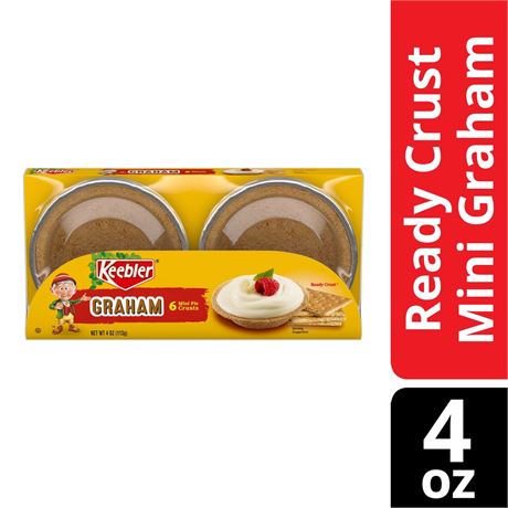 Keebler Ready Crust Mini Graham Cracker Pie Crusts, Premade Pie Crusts For