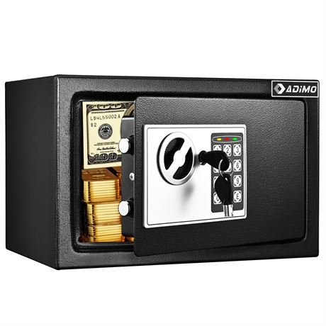 ADIMO Safe Box for College Dorm Room with Fireproof Waterproof Bag, Money Safe