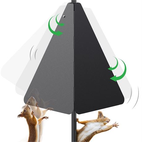 Upgraded Squirrel Baffle with Dual Defense, Squirrel Proof for Bird Feeder Pole