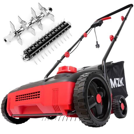 MZK 13-inch 12-Amp 2-in-1 Electric Dethatcher and Scarifier w/Removeable