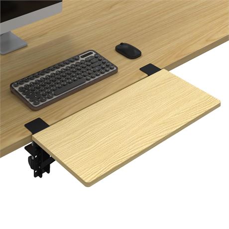 OFFSITE BONTEC Small Ergonomics Desk Extender Tray, 20x9.5 Inch Table Mount Arm