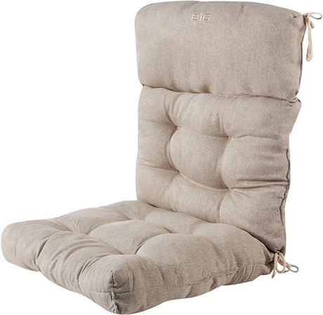 Big Hippo Outdoor Seat/Back Chair Cushion - Tufted High Back Patio Chair