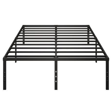 Full Size Bed Frame 14 Inch Heavy Duty Metal Frames with Steel Slats Support