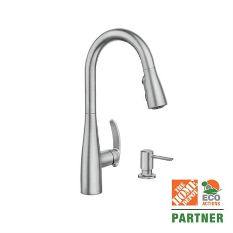 MOEN Reyes Single-Handle Pull-Down Sprayer Kitchen Faucet with Reflex and Power