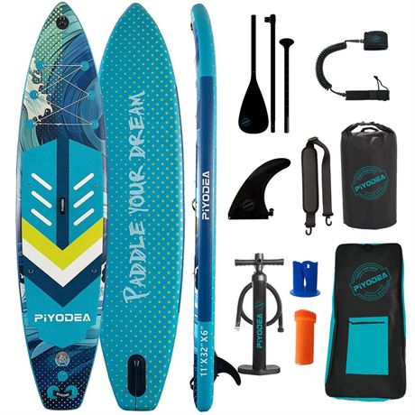 Paddle Boards for Adults, 10'6"/11"/11'6" Inflatable Paddle Board, Super Non