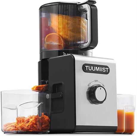 Cold Press Juicer Machines – 6.5'' Large Feed Chute for Whole Fruits &