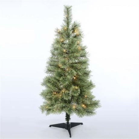 Holiday Time 4-Foot Prelit Canadian Cashmere Artificial Christmas Tree  with 50