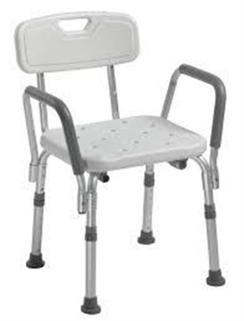 Drive Medical 12445KD-1 Bath Bench with Padded Arms  1 Each