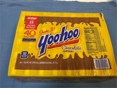 Yoo-hoo Chocolate Drink Boxes, Chocolate, 6.5 Oz Box, 40/Carton 072350000542 -