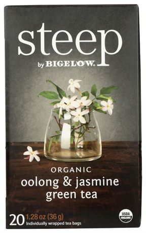 Bigelow Tea Steep By Bigelow Organic Oolong And Jasmine Green Tea , 20 Bags