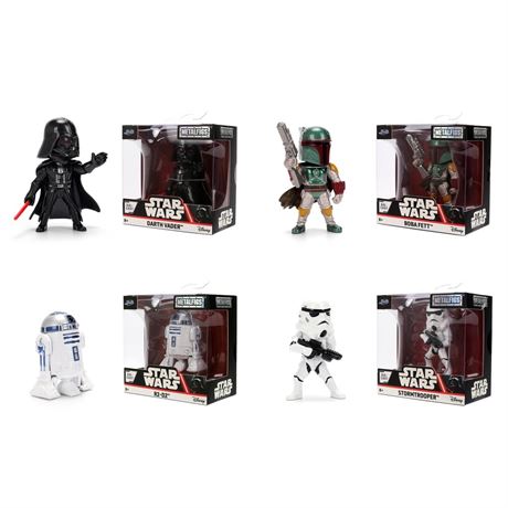 Star Wars Metalfigs Single Pack W1 – Darth Vader, Stormtrooper, R2-D2, Boba