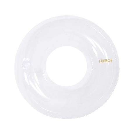 FUNBOY Giant Super Clear Inftlatable Ring Tube Float, 48" Transparent Oversized