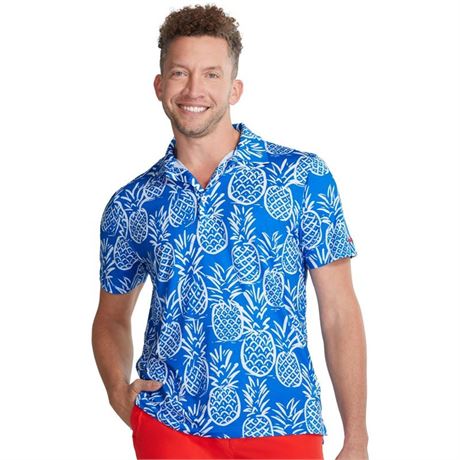 Men's Chubbies Performance Polo Shirt, Size: XXL, Medium Blue