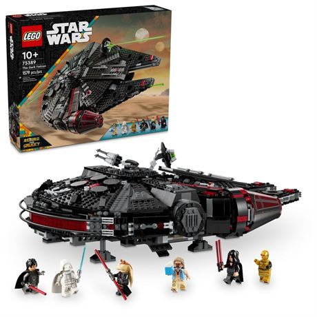LEGO Star Wars The Dark Falcon Building Set, Star Wars Toy with 8 Minifigures,