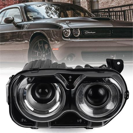 FIONE Xenon Headlight Assembly W/Air Ducts for Dodge Challenger 2015 2016 2017