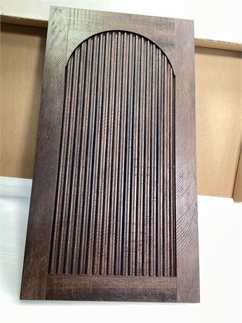 replacement cabinet door for a fluted or reeded sideboard cabinet featuring an