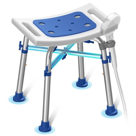 Loyoda FSA/HSA Eligible Heavy Duty Shower Chair for Inside Shower, 500lb Weight