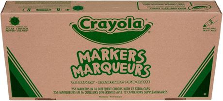 Wholesale CASE of 5 - Crayola Broadline Washable Markers Classpack -Markers