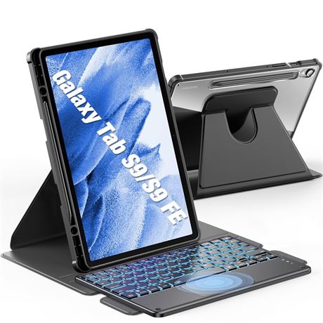 INFILAND for Samsung Galaxy Tab S10 Lite/S10 FE/S9/S9 FE 5g Case with Keyboard