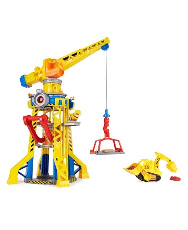Paw Patrol - Rubble & Crew Bark Yard Crane Tower Playset with Rubble Action
