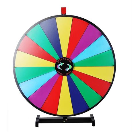 WinSpin 18 Slot 30 inches Tabletop Colorful Spin Prize Wheel for Fortune