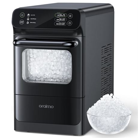 Oraimo 33 lbs/Day Countertop Nugget Ice Maker with LED Display, Self-Cleaning,