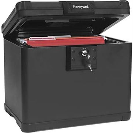 Honeywell Molded Fire and Water File Chest, 16 X 12.6 X 13, 0.6 Cu Ft, Black (