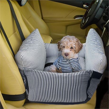 Dog Car Seat - Car Pet Safety Carseat - Portable Dog Car Travel Carrier Bed for