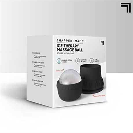 Sharper Image Ice Therapy Massage Ball with Suction Wall Mount, Liquid-Cool