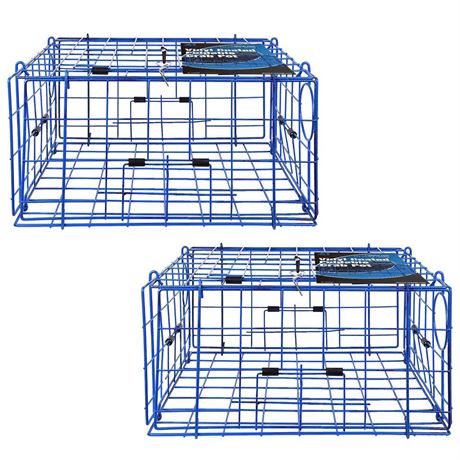 Pacific Folding Crab Trap Pot Vinyl Coated Steel Wire 24''x24''x12'' for