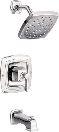 Moen Conway Chrome Posi-Temp Tub and Shower Trim Set Featuring Square