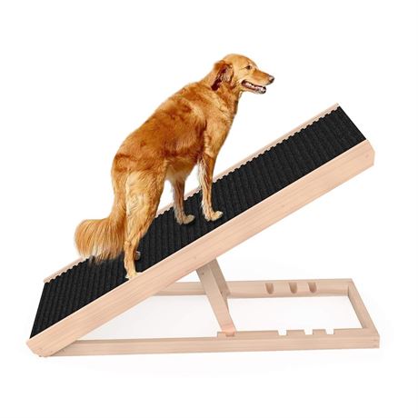 Adjustable Pet Ramp for All Dogs and Cats - Folding Portable Dog Ramp for Couch