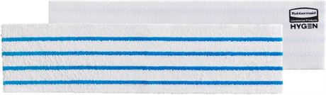 Rubbermaid 2134282 HYGEN Microfiber Pad, White/Blue, 150/Pack