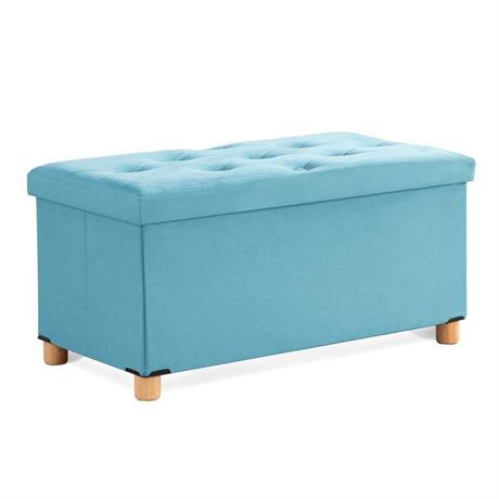 BRIAN & DANY 30 Inches Folding Storage Ottoman Bench, Ottoman with Storage for