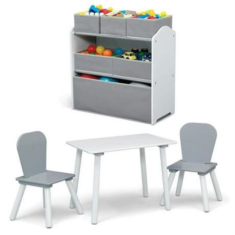 Delta Children 4-Piece Toddler Playroom Set â€“ Includes Play Table with Dry