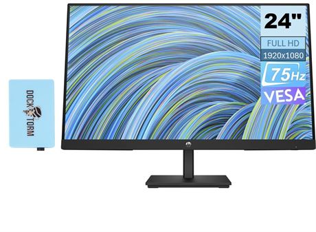 HP V24v G5 24" FHD Computer Monitor (1920x1080), 75Hz Anti-Glare Display, AMD