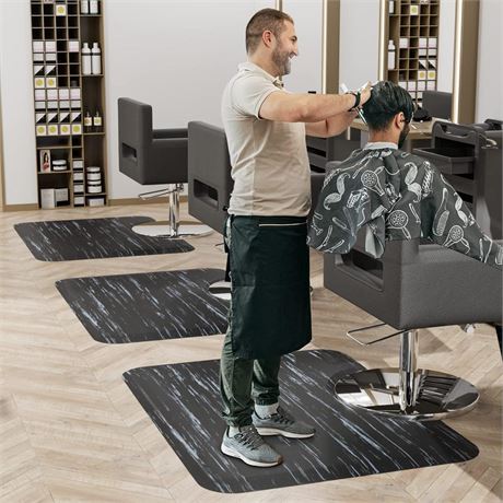 OmySalon 1/2'' Thick Salon Anti Fatigue Mat for Hairstylist Standing, 3'x4'