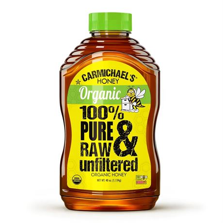 Carmichael's Honey Carmichael’s Honey Organic Raw Unfiltered Honey, 40 oz