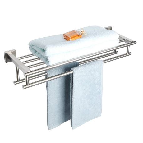 Alise Towel Rack,Towel Holder Towel Shelf with Double Towel Bars for Bathroom