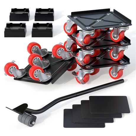 Fivepears Furniture Lift Mover Tool Set-3000 lb,5-Wheel Heavy-Duty Furniture