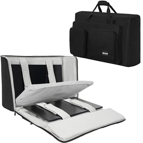 Monitor (up to 2) Carrying Case Carry Tote Bag for Transporting LCD Screens,