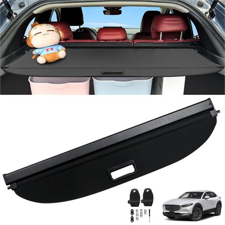 Sze Cargo Cover for Mazda CX-30 2020-2024 CX30 Accessories Retractable Trunk