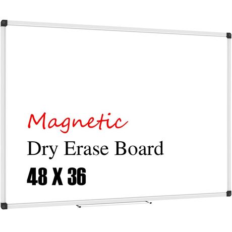 XBoard Magnetic Whiteboard 48 x 36, White Board 4 x 3, Dry Erase Board with