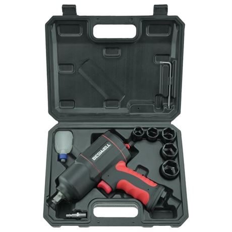 Beswell® 1/2-Inch Air Impact Wrench-1180 Foot-Pounds Max Loosen Torque