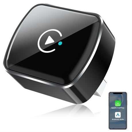 Wireless CarPlay Adapter & Android Auto, 2-in-1 CarPlay Adapter Convert Wired
