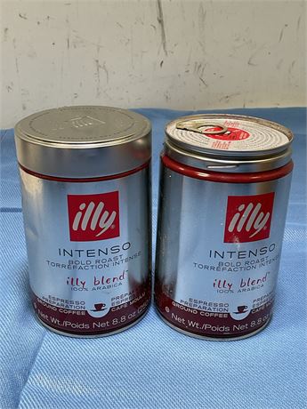 illy Ground Espresso Coffee, Intenso Bold Roast, 100% Arabica, 8.8 oz (2PACK)